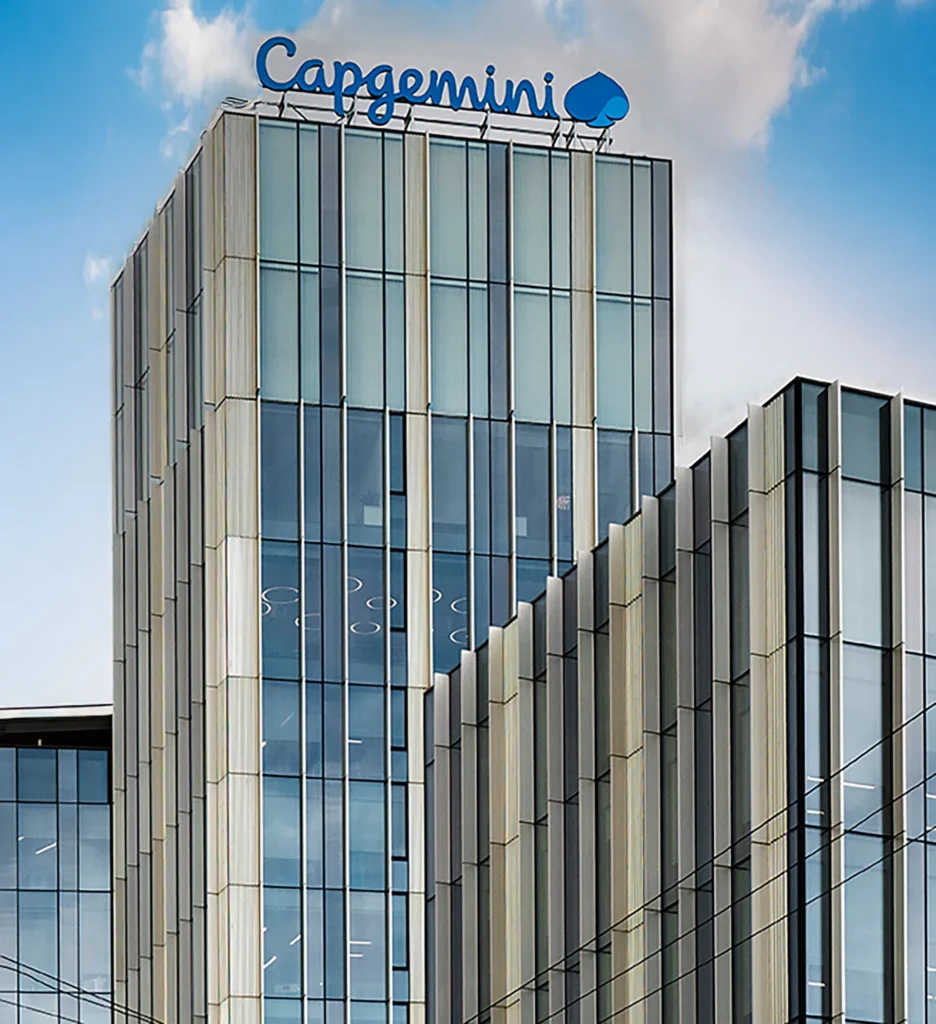 Capgemini corporate office building showcasing Capgemini workplace and career opportunities for freshers and experienced professionals in India.